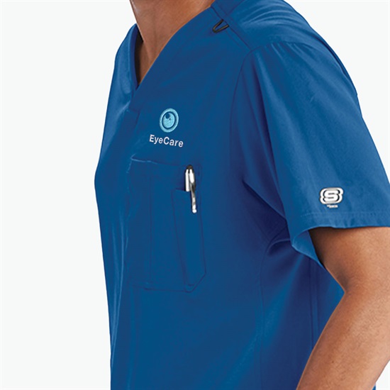 Skechers Chest Pocket Structure V-Neck Scrub Top - Men's