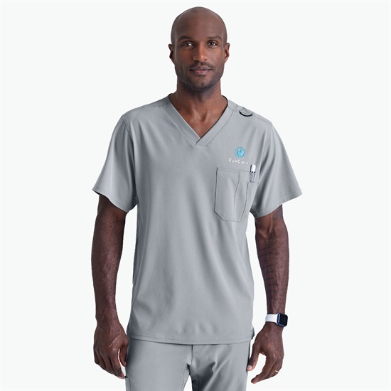 Skechers Chest Pocket Structure V-Neck Scrub Top - Men's