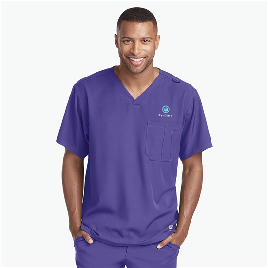 Skechers Chest Pocket Structure V-Neck Scrub Top - Men's