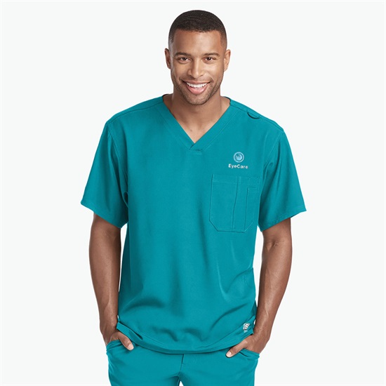 Skechers Chest Pocket Structure V-Neck Scrub Top - Men's