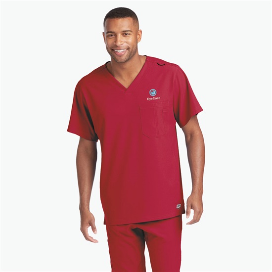 Skechers Chest Pocket Structure V-Neck Scrub Top - Men's