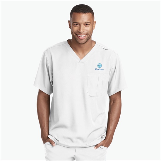 Skechers Chest Pocket Structure V-Neck Scrub Top - Men's