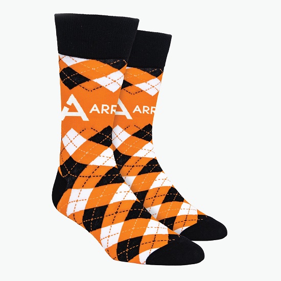 Argyle Pattern Woven Knit Dress Socks
