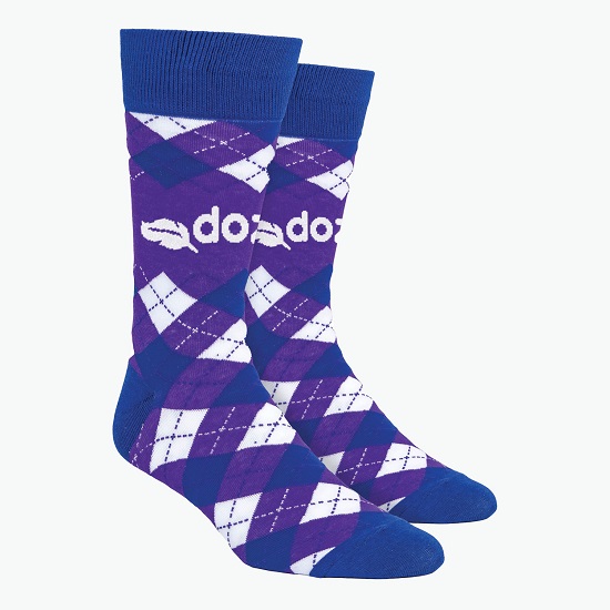 Argyle Pattern Woven Knit Dress Socks