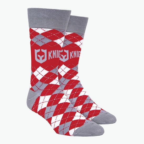 Argyle Pattern Woven Knit Dress Socks