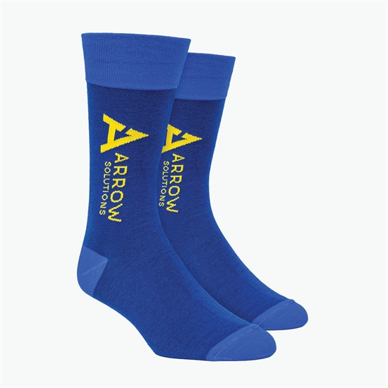 Calf Logo Woven Knit Dress Socks