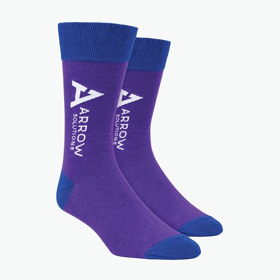 Calf Logo Woven Knit Dress Socks