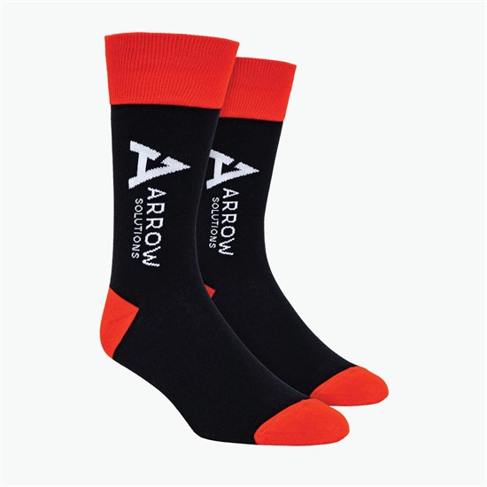 Calf Logo Woven Knit Dress Socks