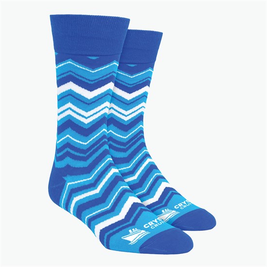 Chevron Pattern Woven Knit Dress Socks