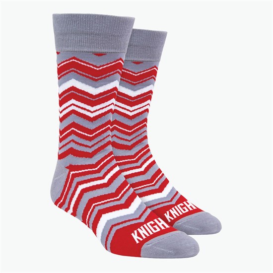 Chevron Pattern Woven Knit Dress Socks
