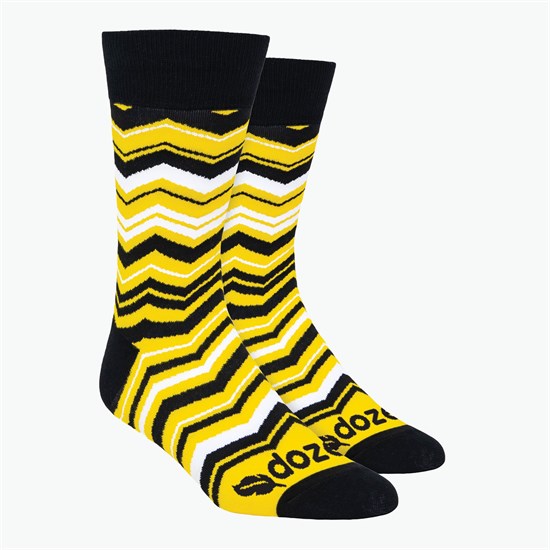 Chevron Pattern Woven Knit Dress Socks
