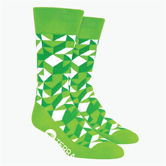 Kaleidoscope Pattern Woven Knit Dress Socks