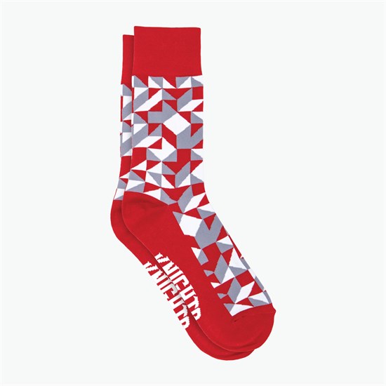 Kaleidoscope Pattern Woven Knit Dress Socks