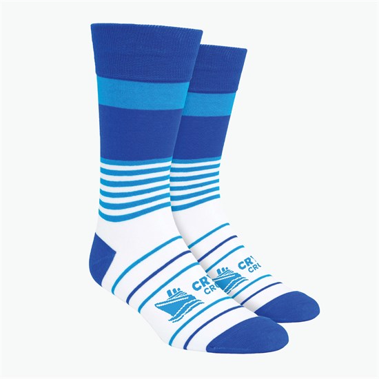 Mixed Stripes Pattern Woven Knit Dress Socks