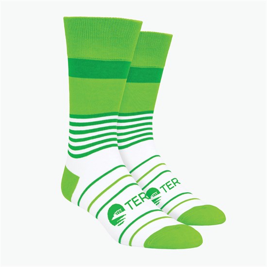 Mixed Stripes Pattern Woven Knit Dress Socks