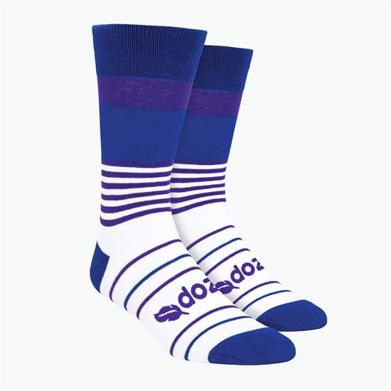 Mixed Stripes Pattern Woven Knit Dress Socks