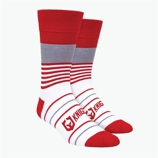Mixed Stripes Pattern Woven Knit Dress Socks