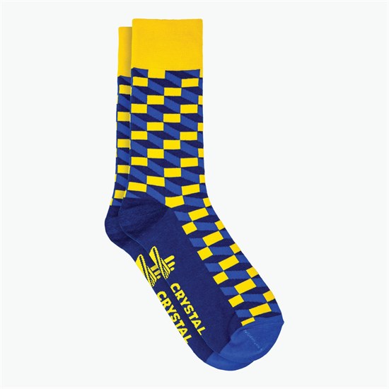 Rectangles Pattern Woven Knit Dress Socks