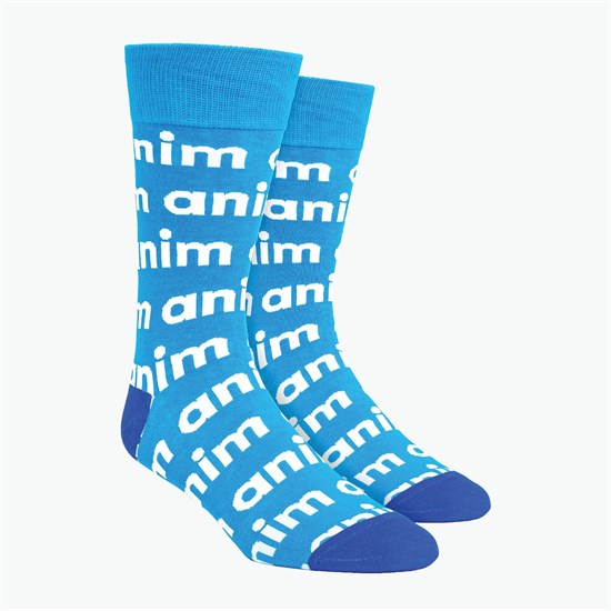 Step & Repeat Logo Woven Knit Dress Socks