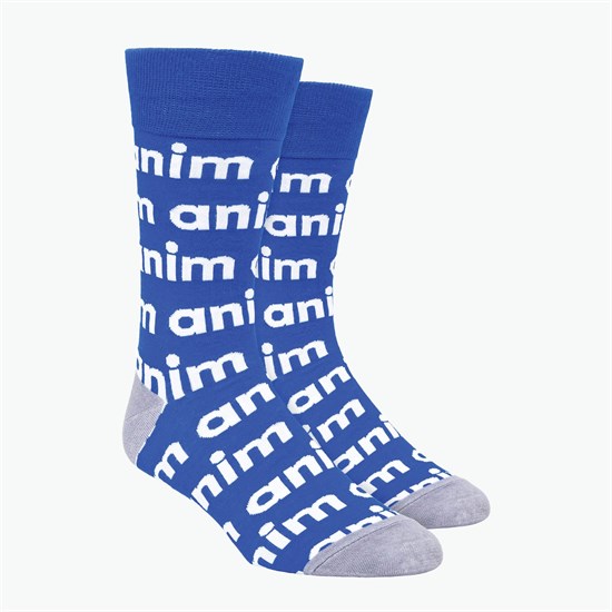 Step & Repeat Logo Woven Knit Dress Socks