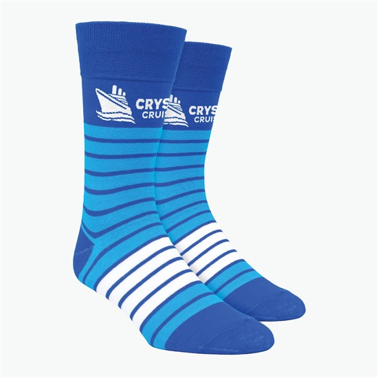 Two Color Stripes Pattern Woven Knit Dress Socks