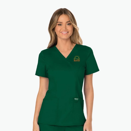 Cherokee® Workwear Revolution Mock Wrap Scrub Top - Women's