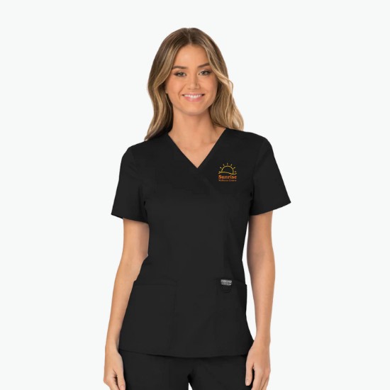 Cherokee® Workwear Revolution Mock Wrap Scrub Top - Women's