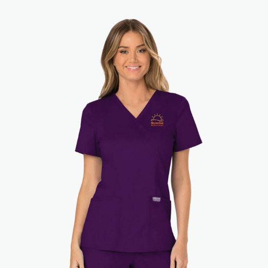 Cherokee® Workwear Revolution Mock Wrap Scrub Top - Women's