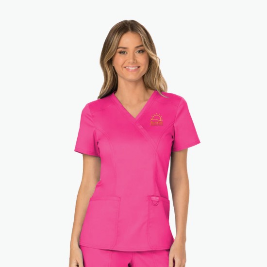 Cherokee® Workwear Revolution Mock Wrap Scrub Top - Women's