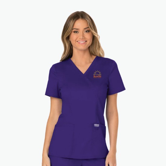 Cherokee® Workwear Revolution Mock Wrap Scrub Top - Women's