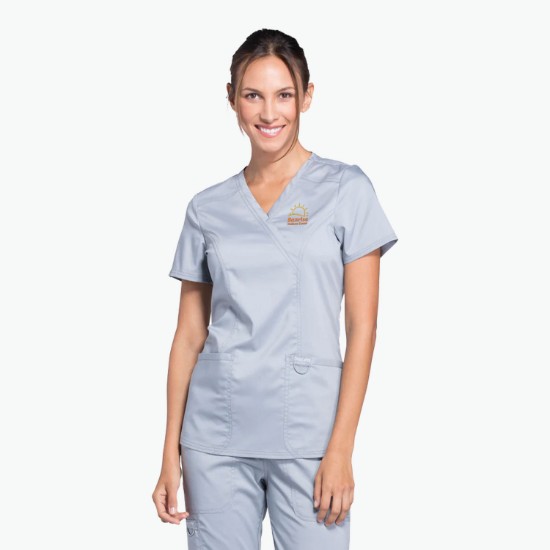 Cherokee® Workwear Revolution Mock Wrap Scrub Top - Women's