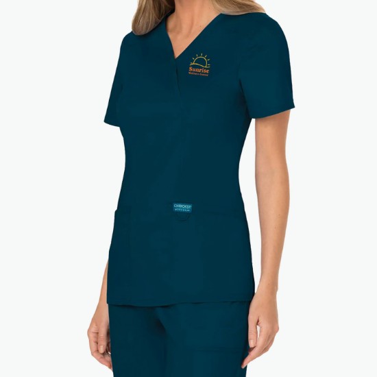 Cherokee® Workwear Revolution Mock Wrap Scrub Top - Women's