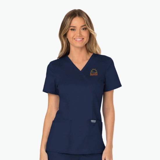 Cherokee® Workwear Revolution Mock Wrap Scrub Top - Women's