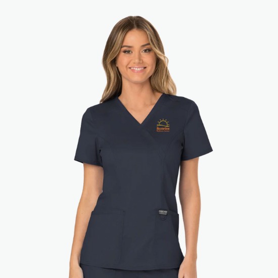 Cherokee® Workwear Revolution Mock Wrap Scrub Top - Women's