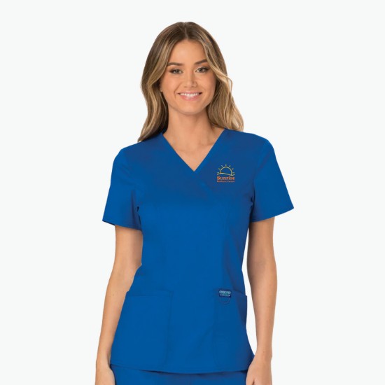 Cherokee® Workwear Revolution Mock Wrap Scrub Top - Women's