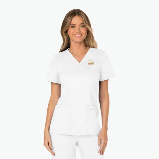 Cherokee® Workwear Revolution Mock Wrap Scrub Top - Women's