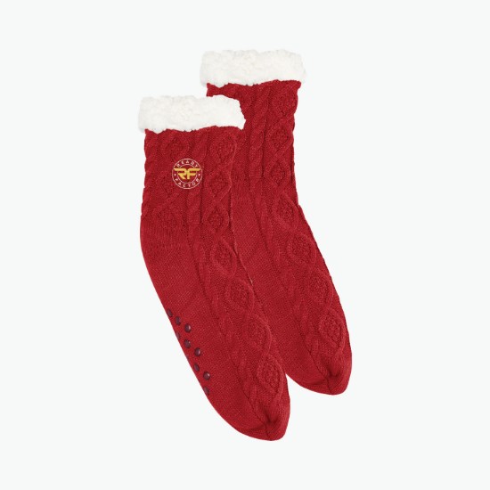 Cozy Cable Knit Slipper Socks
