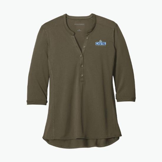 Port Authority UV Choice Pique Henley - Women's