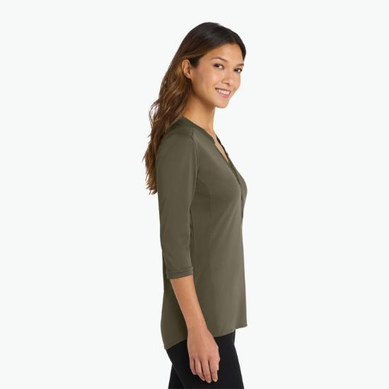 Port Authority UV Choice Pique Henley - Women's