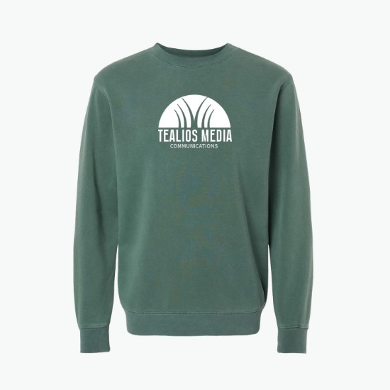 Independent Trading Pigment Dyed Crewneck Sweatshirt - Silkscreened