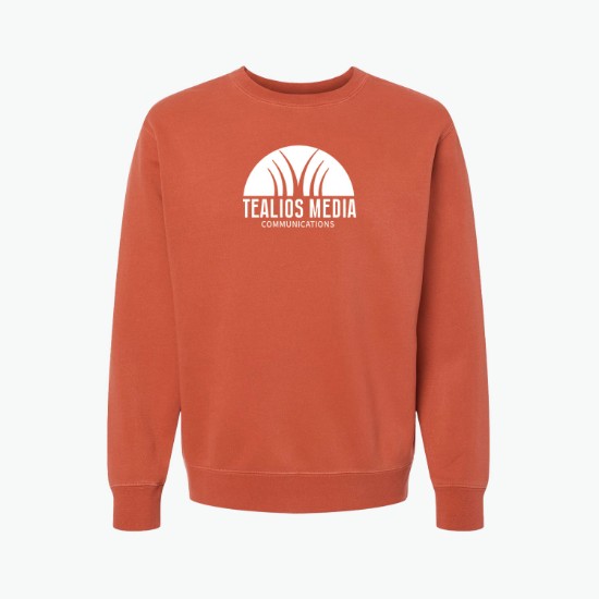 Independent Trading Pigment Dyed Crewneck Sweatshirt - Silkscreened