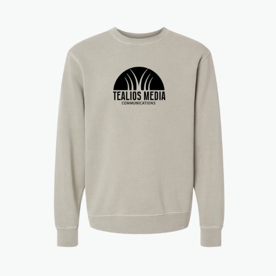 Independent Trading Pigment Dyed Crewneck Sweatshirt - Silkscreened