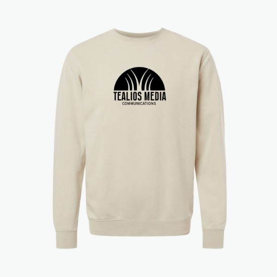 Independent Trading Pigment Dyed Crewneck Sweatshirt - Silkscreened