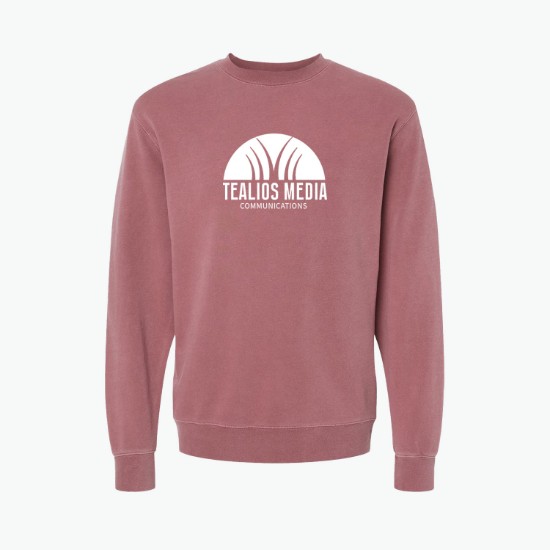 Independent Trading Pigment Dyed Crewneck Sweatshirt - Silkscreened