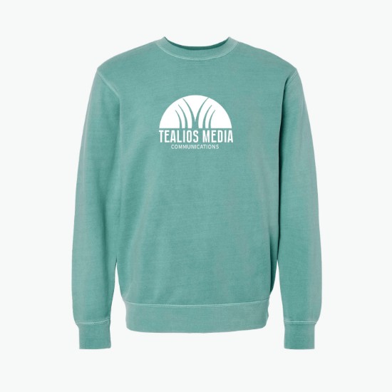 Independent Trading Pigment Dyed Crewneck Sweatshirt - Silkscreened