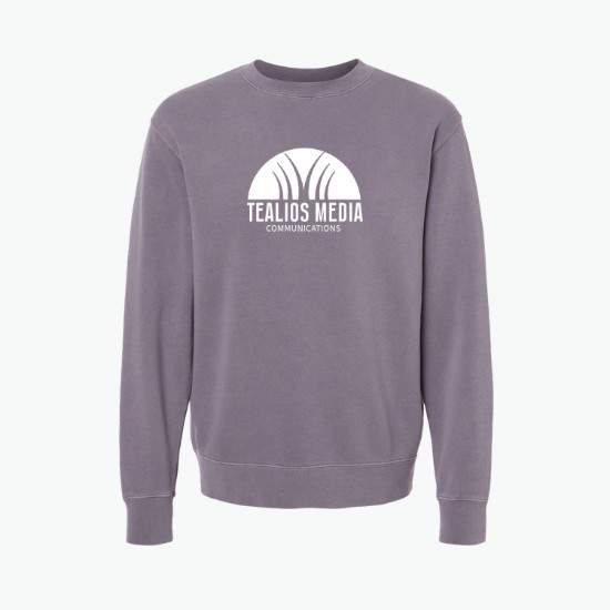 Independent Trading Pigment Dyed Crewneck Sweatshirt - Silkscreened