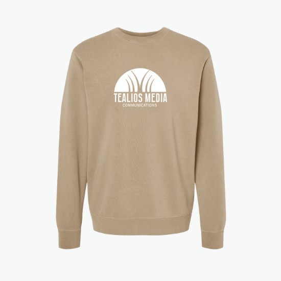 Independent Trading Pigment Dyed Crewneck Sweatshirt - Silkscreened