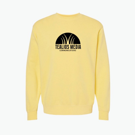 Independent Trading Pigment Dyed Crewneck Sweatshirt - Silkscreened