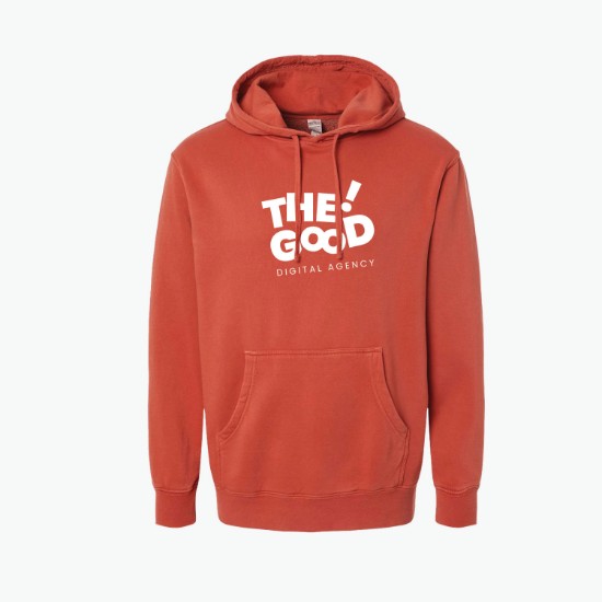 Independent Trading Pigment Dyed Hooded Sweatshirt - Silkscreened