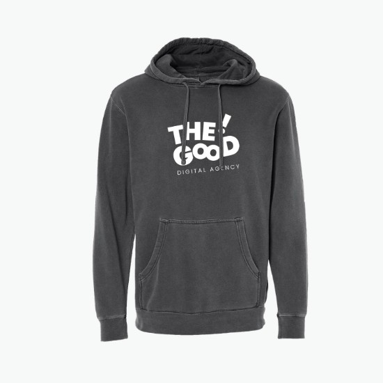Independent Trading Pigment Dyed Hooded Sweatshirt - Silkscreened